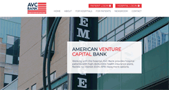 Desktop Screenshot of americanventurecapitalbank.com