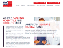 Tablet Screenshot of americanventurecapitalbank.com